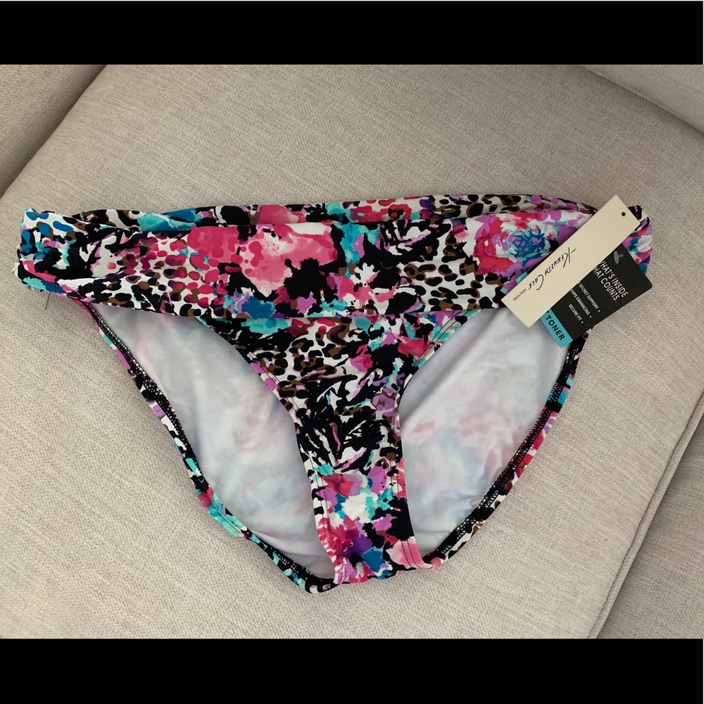 Kenneth Cole New York Painted Rose Bikini Bottom